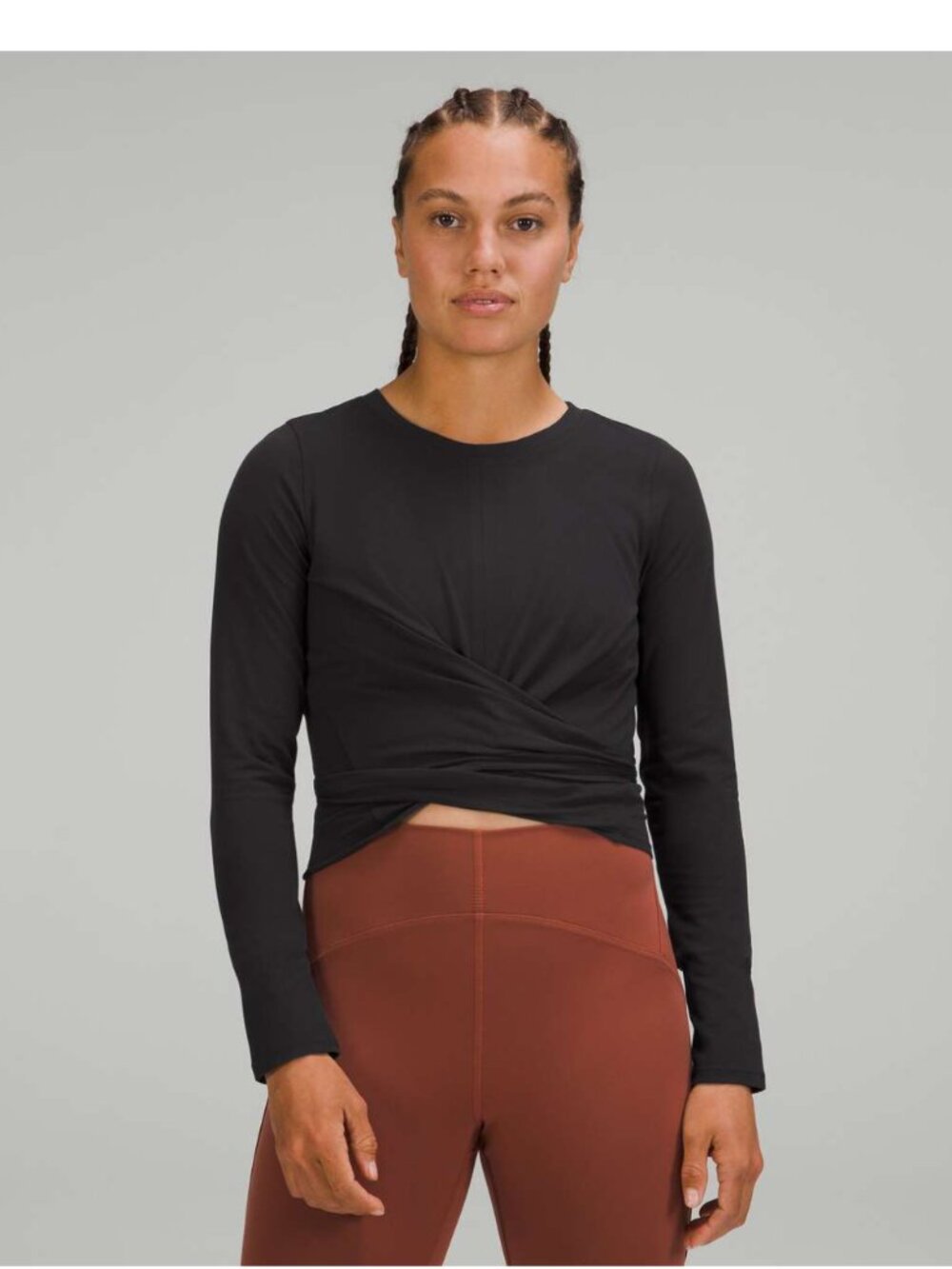 Lululemon Time to Restore Nulu Long Sleeve Shirt in Black - Size 4